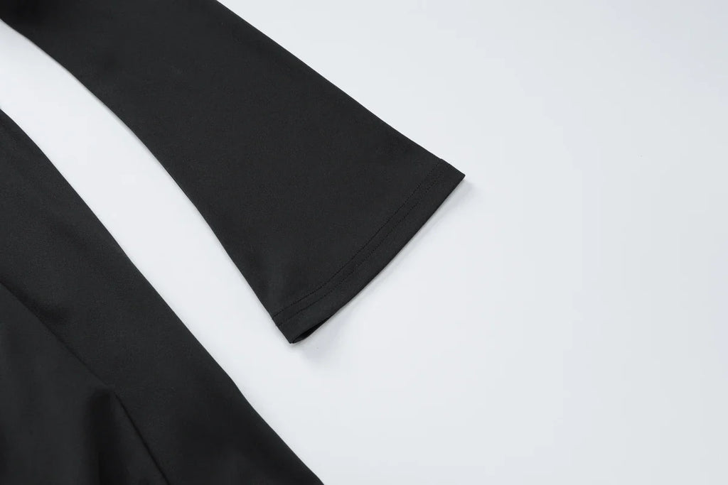 Off Shoulder Long Sleeves Slim Mini Dress Women's Sexy Elegant Outfit