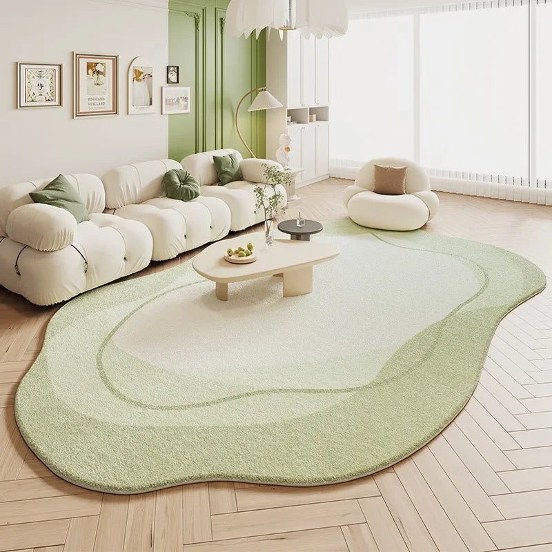 Imitation Cashmere Style Carpet Living Room Shaped Bedroom Irregular Bedside Rug
