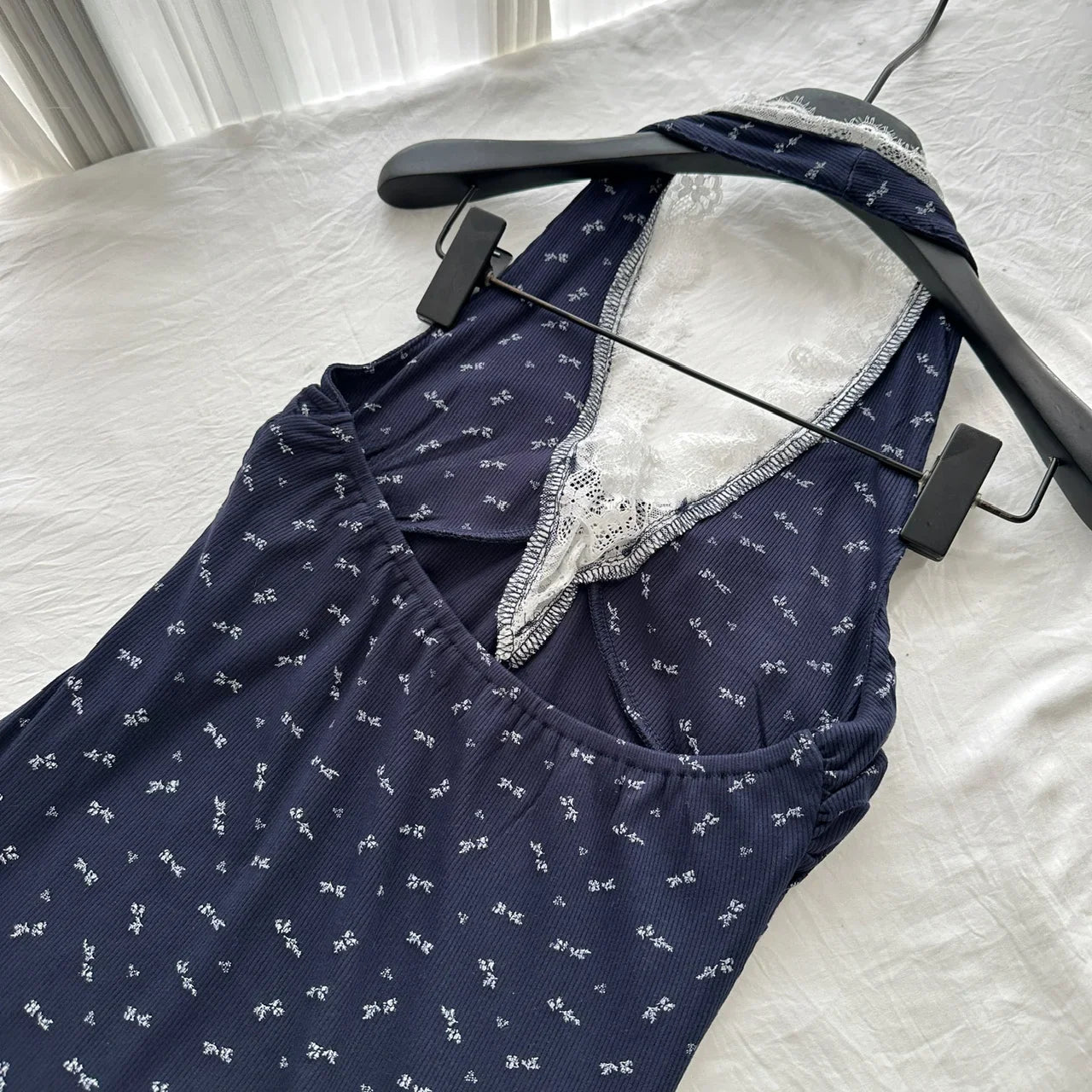 Women Stylish Maxi Trumpet Mermaid Halter Dress Backless One-Piece Dress