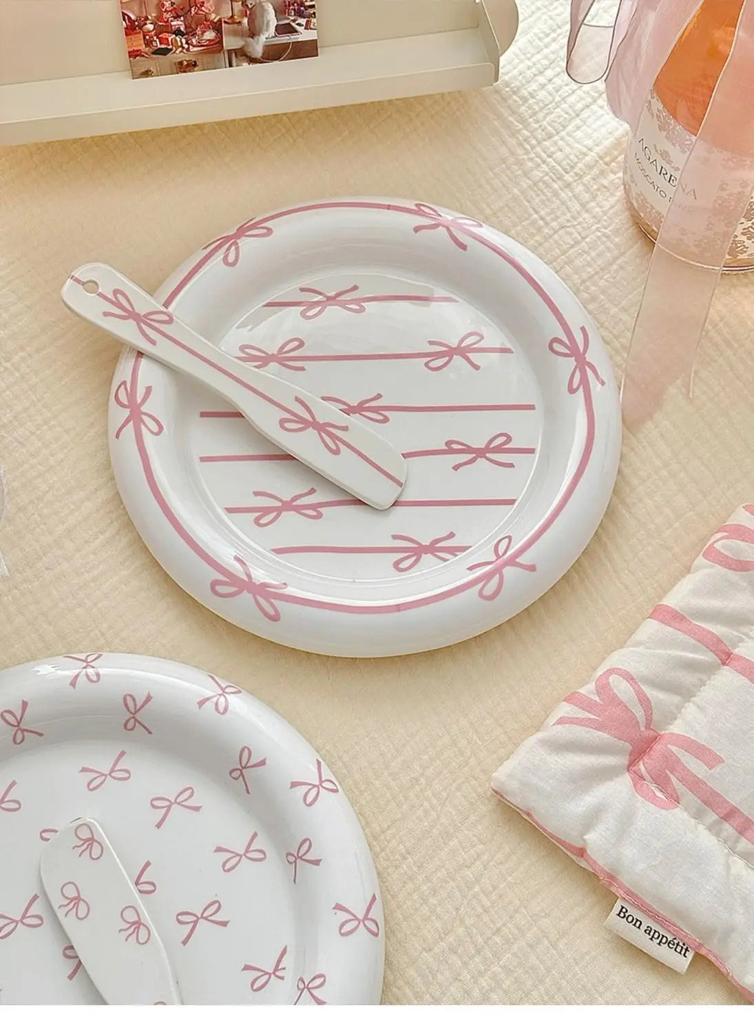 Girl Heart Bow Plate