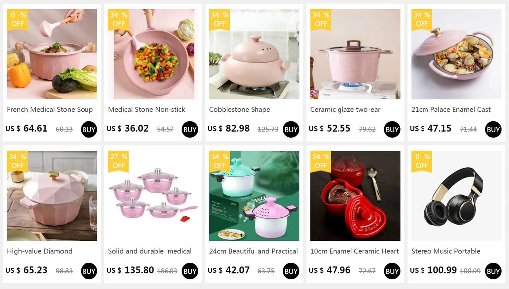 Stone Non-Stick Cooking Pan, Household Saucepan, Induction and Gas Compatible, Healthy Cookware, Stylish Pot