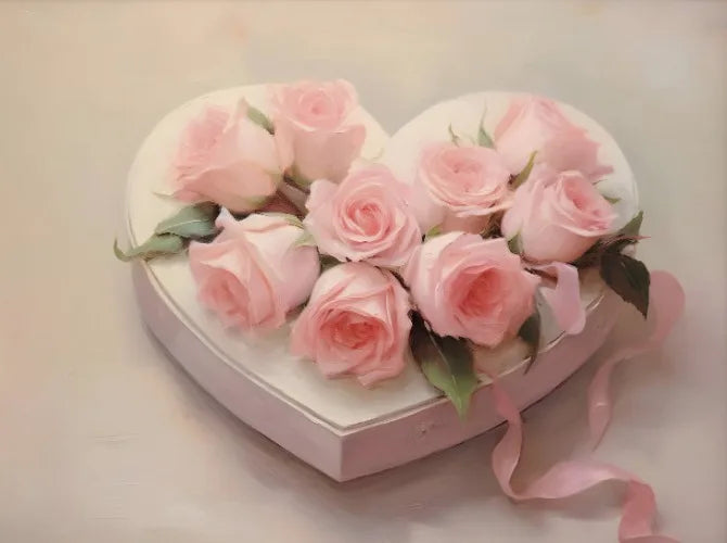 Pink Flower Cocktail Art Decor Canvas Printing Poster Pink Vintage Painting Aesthetic Wall Decor