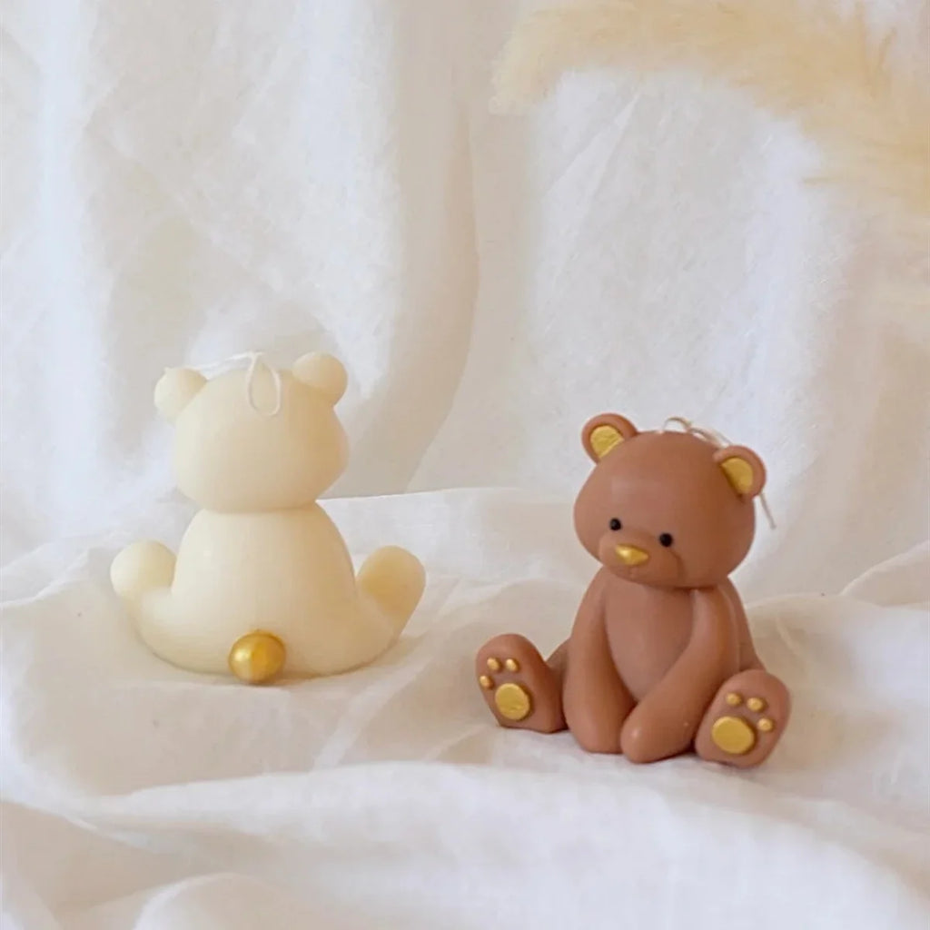 Sitting 3D Bear Scented Candle Handmade Cute Soy Wax Animal Aroma Candle Home Decor