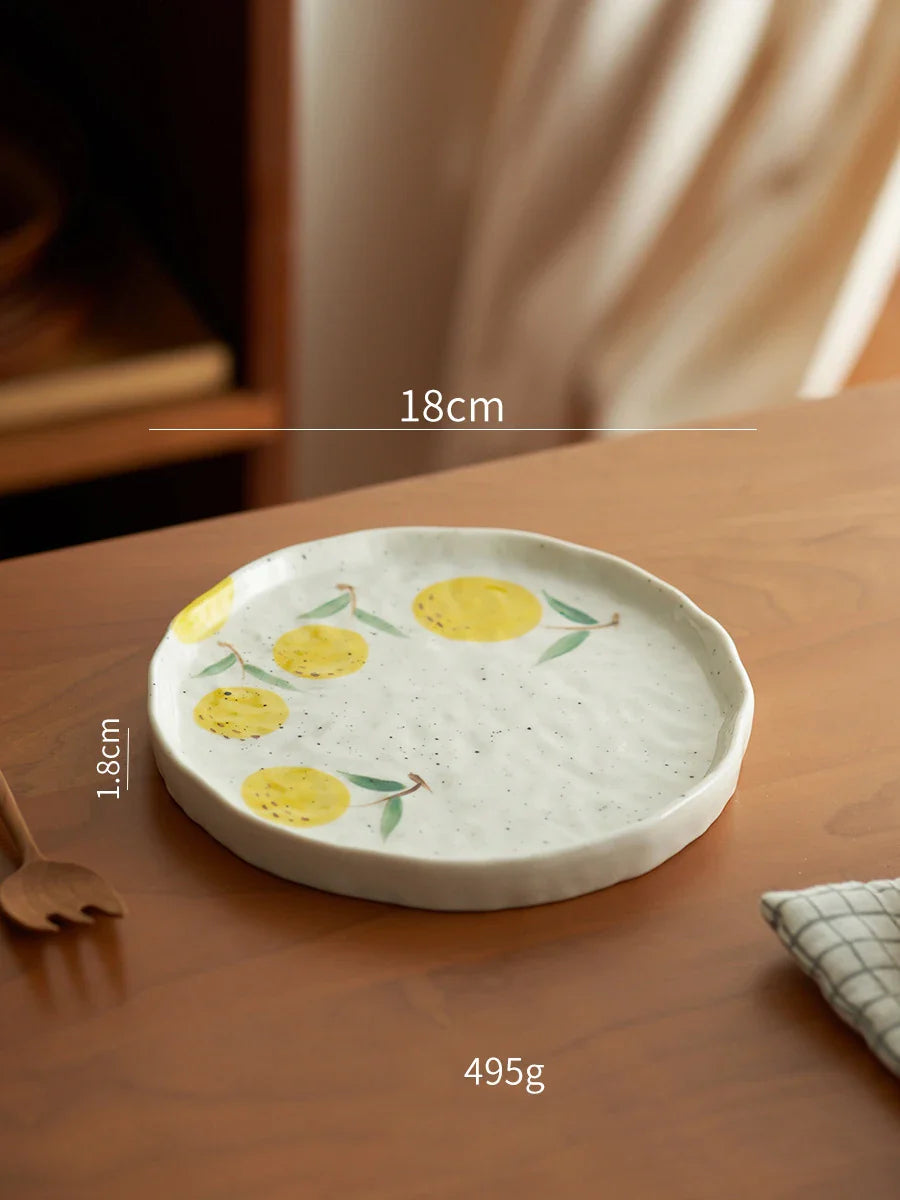 Hand-painted Fruit Pattern Ceramic Plate