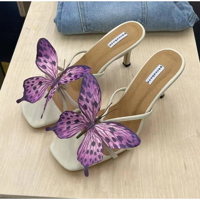 Summer Exquisite Butterfly Magnolia Flowers Holiday Casual Style Sandal