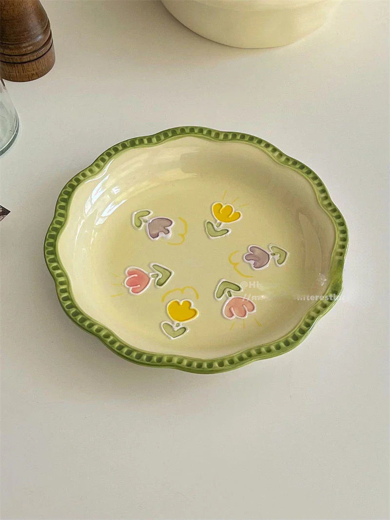 Ceramic Tulips High-end Beautiful Tableware