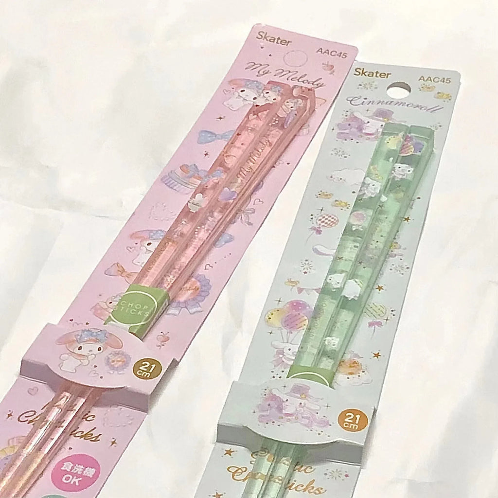 Sanrio Chopsticks Cinnamoroll My Melody Beautiful Acrylic Mold Proof Easy Carry and Can Be Sterilized At High Temperatures Gifts