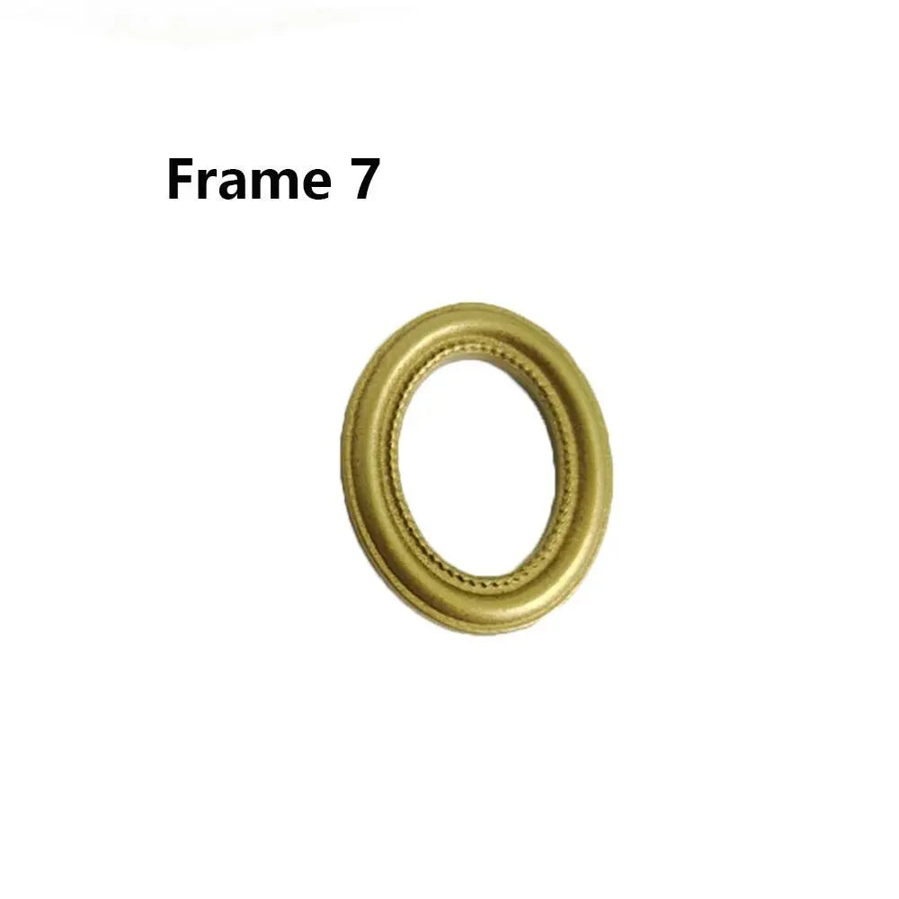 Mini Resin Wall Picture Vintage Framed Photos Miniature Oil Painting Accessories