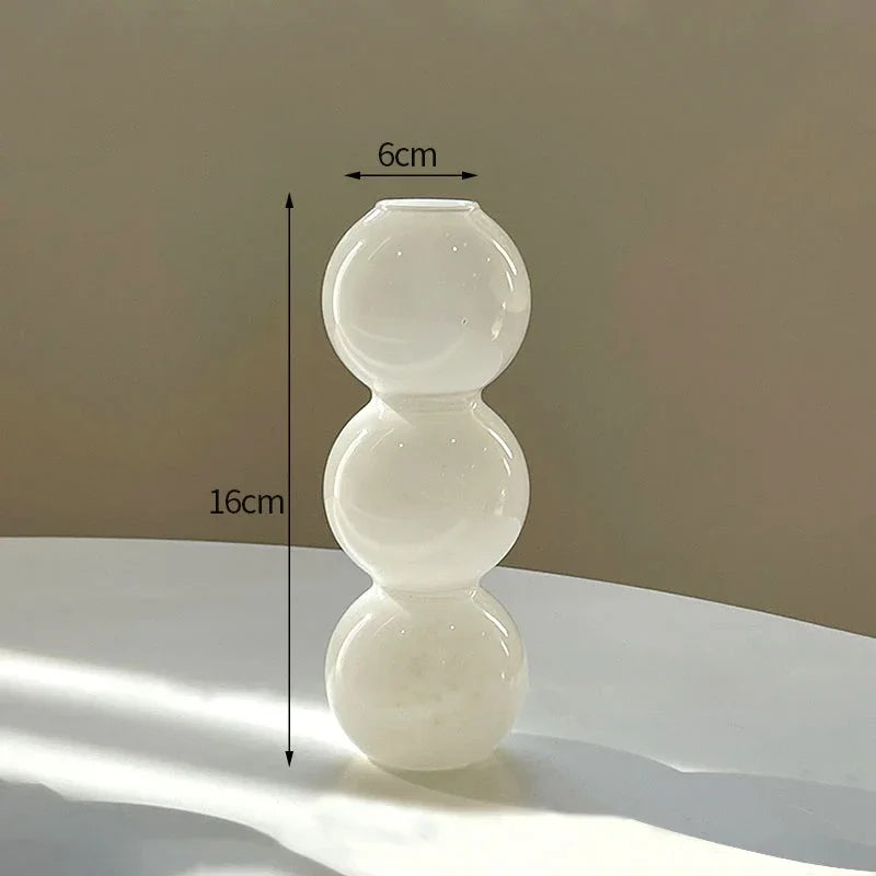 Glass Bubble Vases Hydroponic Flower Vase Creative Spherical Flower Vases Stained Bubble Glass Vase Home Office Decor