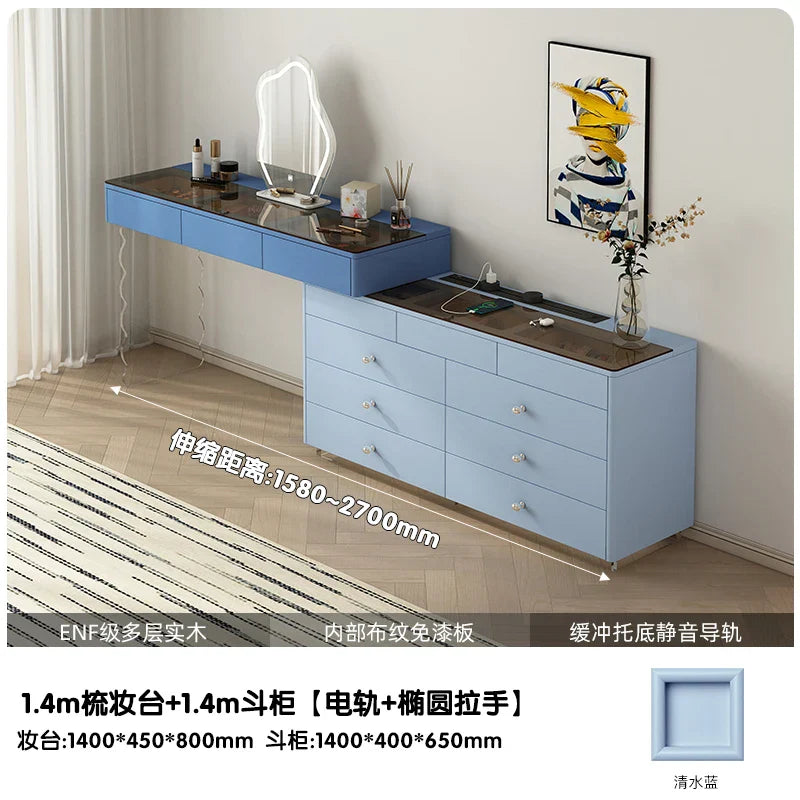Luxury Drawers Vanity Tables Storage Nordic Cabinet Dressers Makeup Desk Drawers
