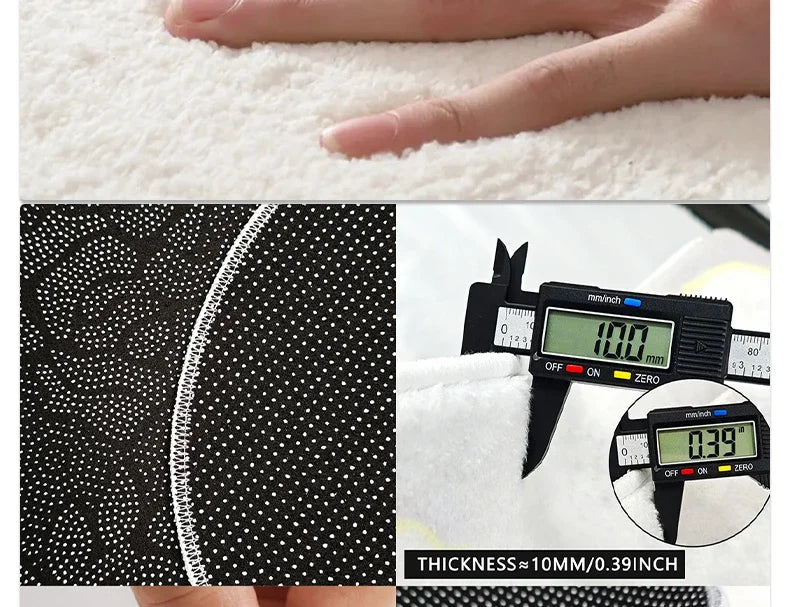 Imitation Cashmere Style Carpet Living Room Shaped Bedroom Irregular Bedside Rug