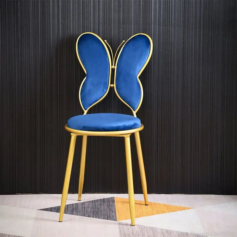 Modern Velvet Bow Stool - Nordic Vanity Chair with Backrest, Luxe Makeup Stool for Bedroom, Instagrammable Pink Accent Seat