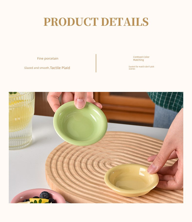 Gentle Lighting Dining Cream Style Ceramic Small Plate