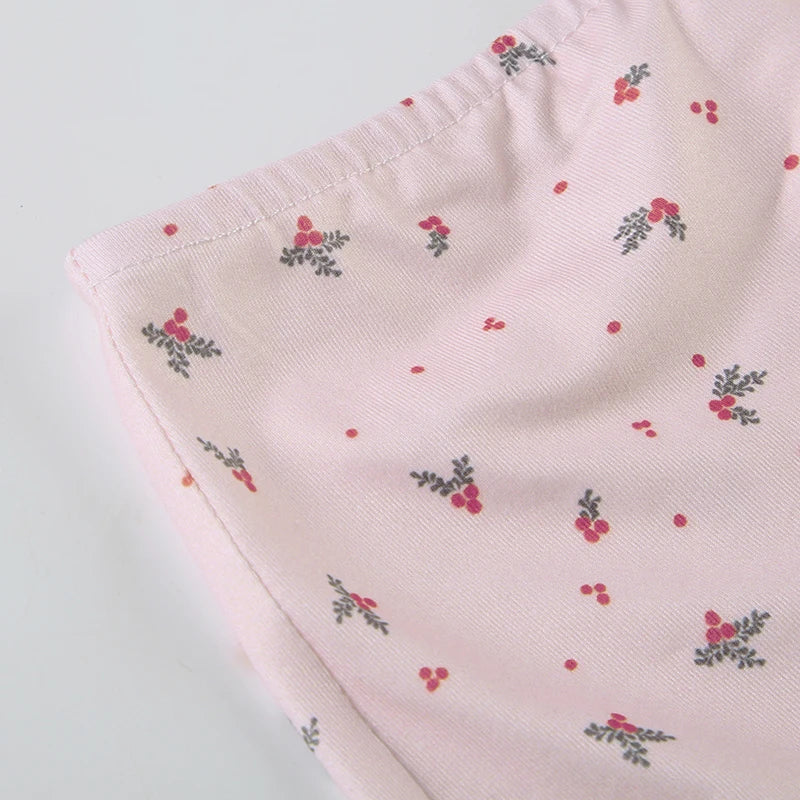 Floral Print Women's Set Camisole + Short Pants