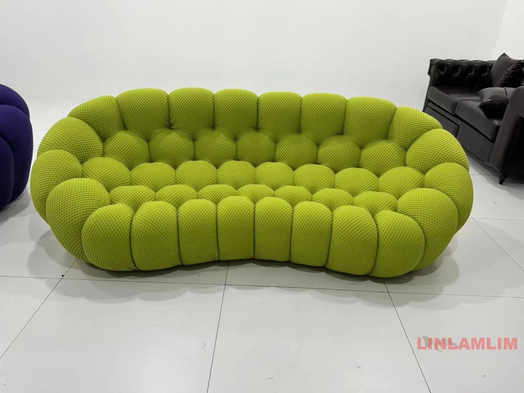 Contemporary Cloud-Shaped Sofa Modular Cloth Couch Fabric Curved Designer Sofa Set