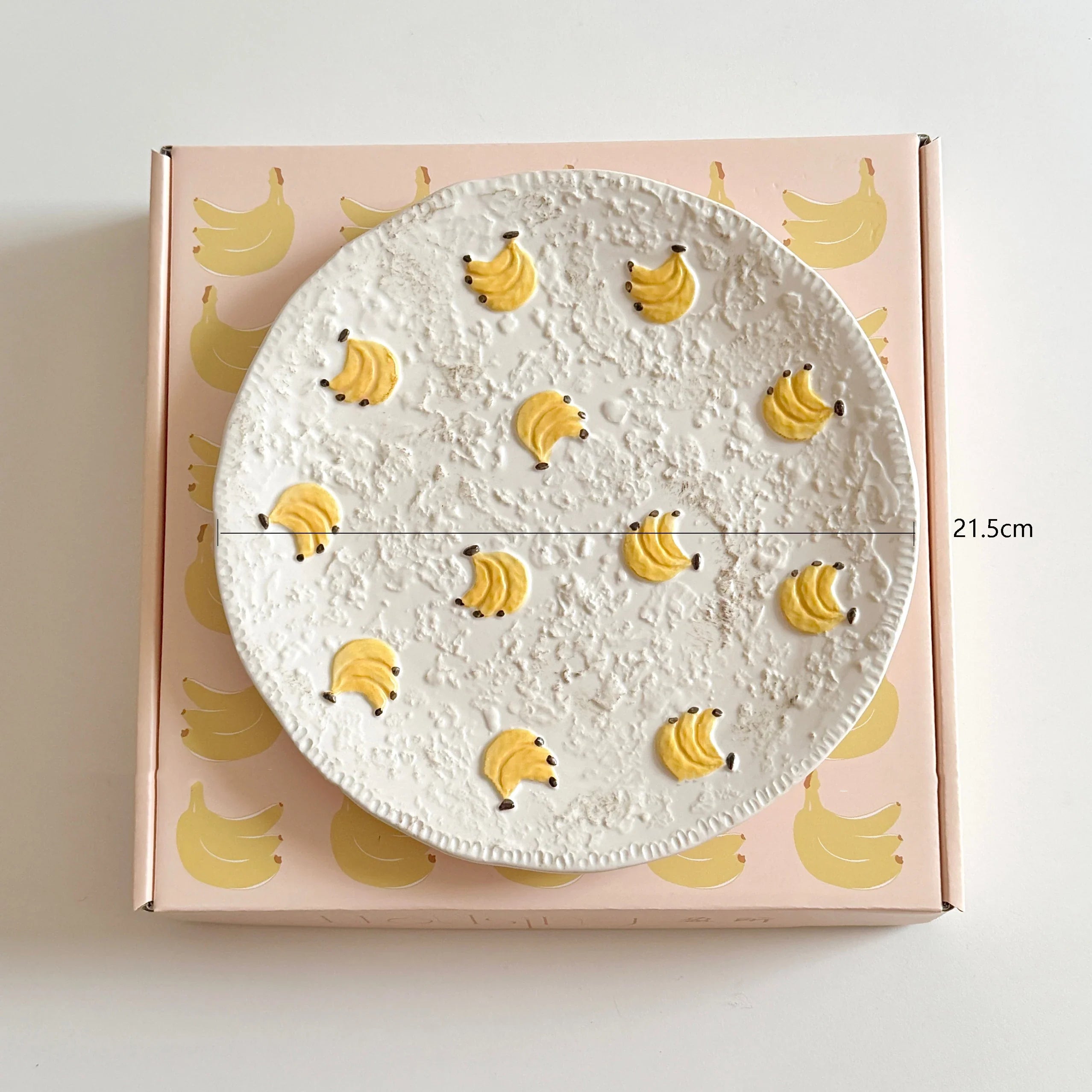 Luxury Ceramic Banana Pattern Round Cute Plates