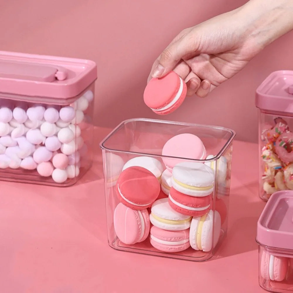 New With Lids Food Storage Box Large Capacity Moisture-proof Stackable with Handle Sealed Storage Pots Kitchen