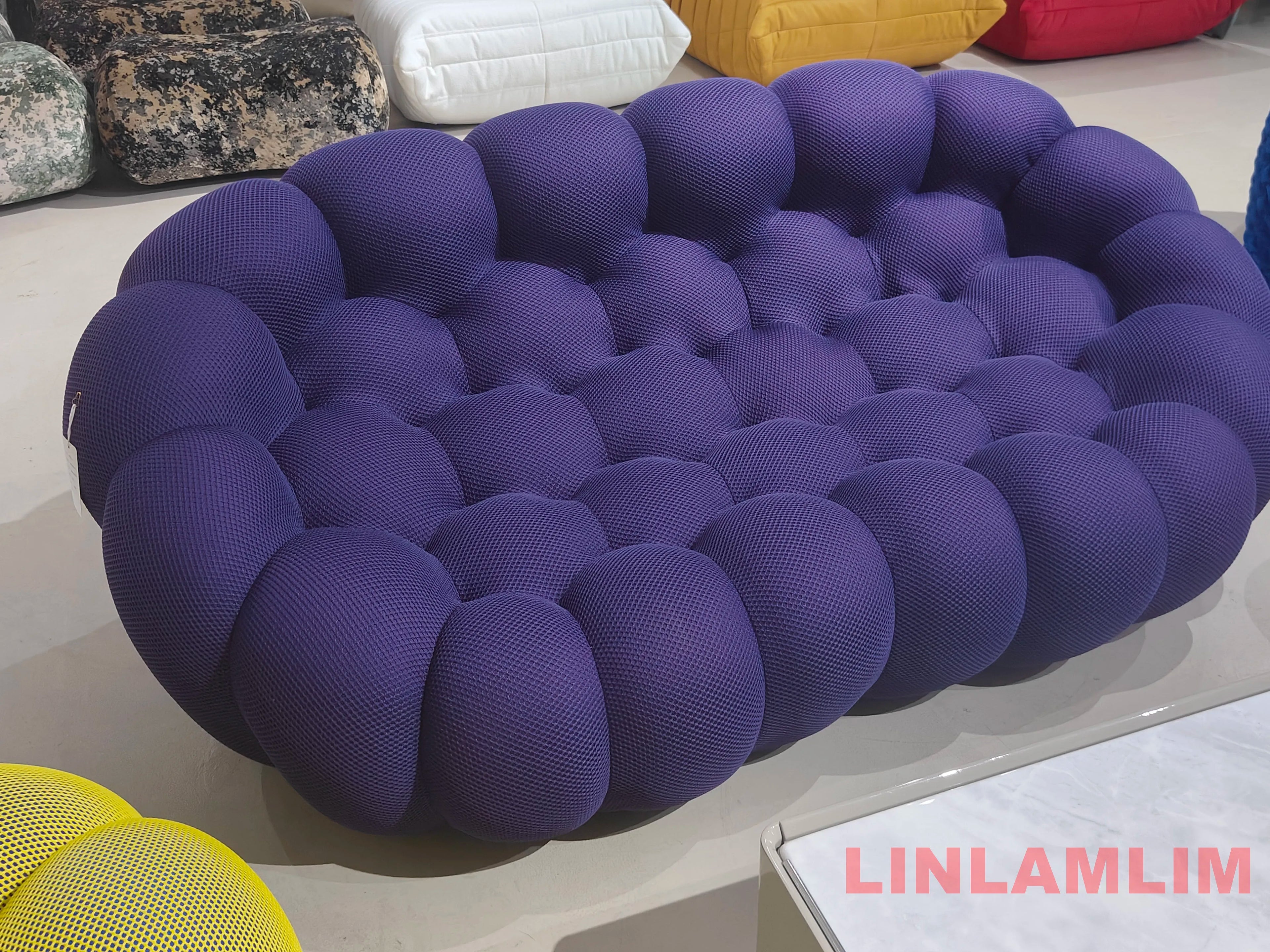 Contemporary Cloud-Shaped Sofa Modular Cloth Couch Fabric Curved Designer Sofa Set
