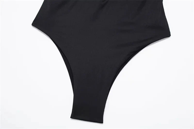 Sexy Tight Bodysuit Women off Shoulder Sleeveless Bodysuits