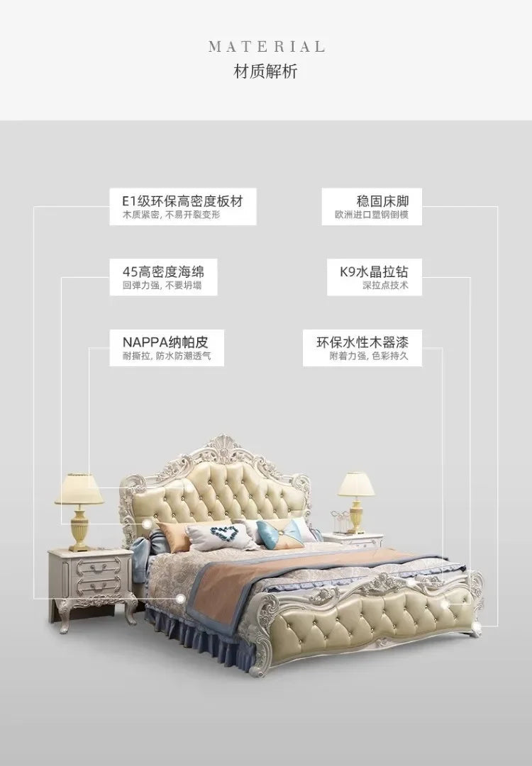 Luxury Frame Double Bed Furniture Sets