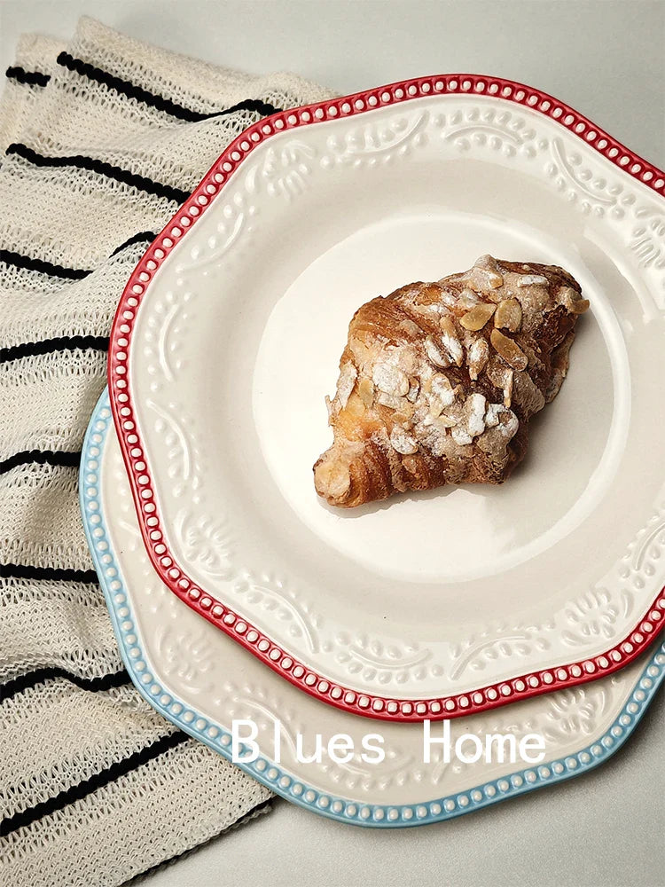 French Dessert Exquisite Retro Ceramic Plate