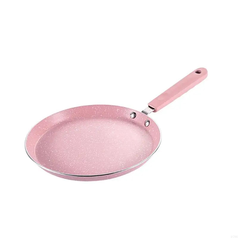 Flat Bottom Pan Pink Non-Stick Pot for Gas Stoves and Cooker Use Baking Pans