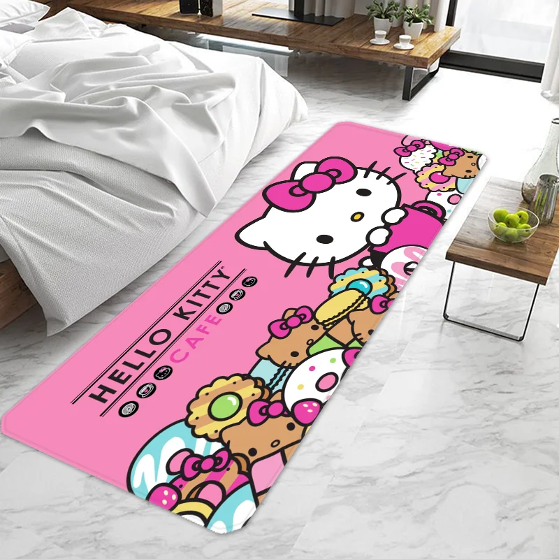 Cute Hello Kittys Door Mat Entrance Doormat Non-slip Washable Kitchen Carpet Living Room Hallway Rugs Door Mats Bathroom Bath
