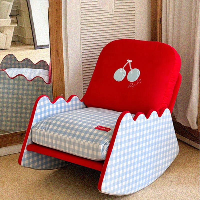 Modern Living Room Chairs Fabric Garden Relax Rocking Chair Lounge Bedroom Comfy Home Furniture