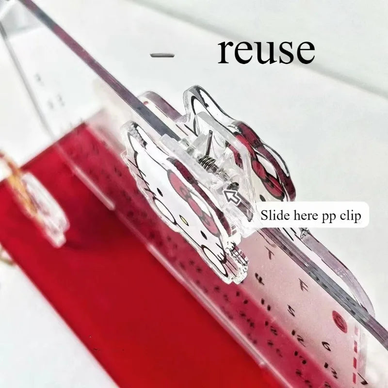 Sanrio Hello Kitty Calendar Cute Acrylic Recycling Reusable Calendar Note Board Desktop Essential