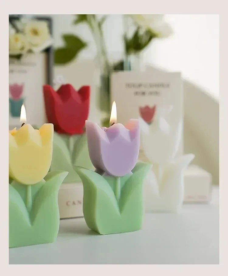 Tulip Aromatherapy Candle Fragrance Flower Shaped Candle Gift