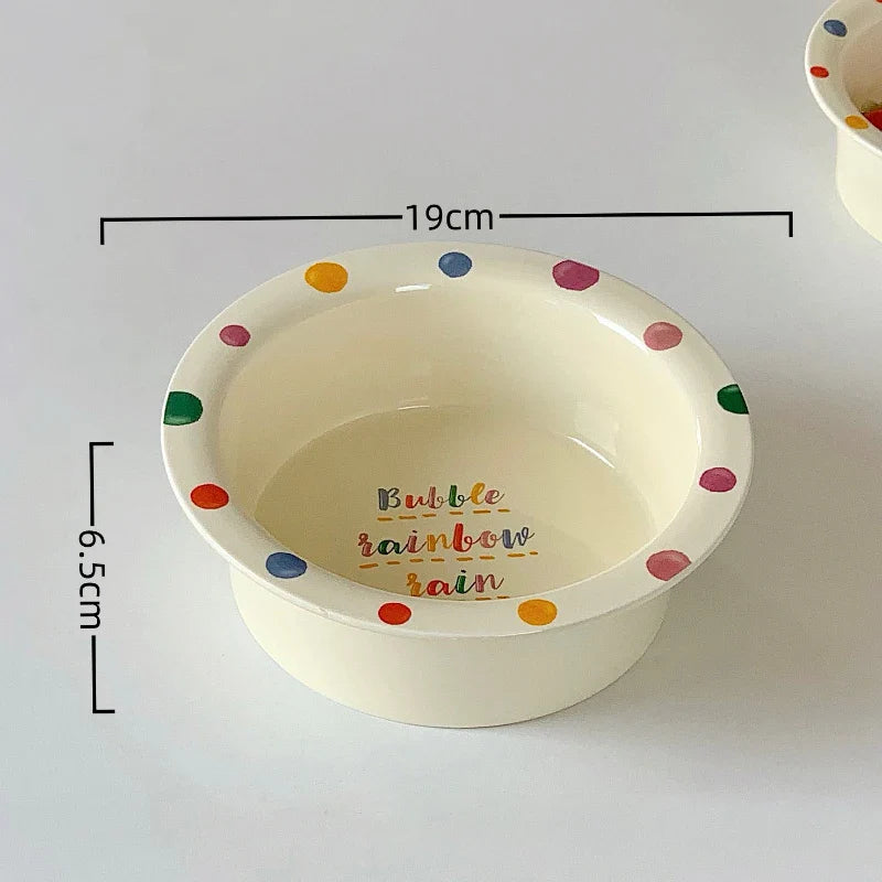 Colorful Dots Ceramic Porcelain m Tableware