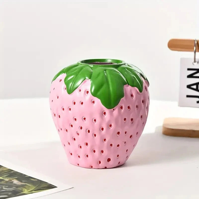 Creative Strawberry Shaped Vase for Flower Arrangement Living Room Home Decoration Flower Pot