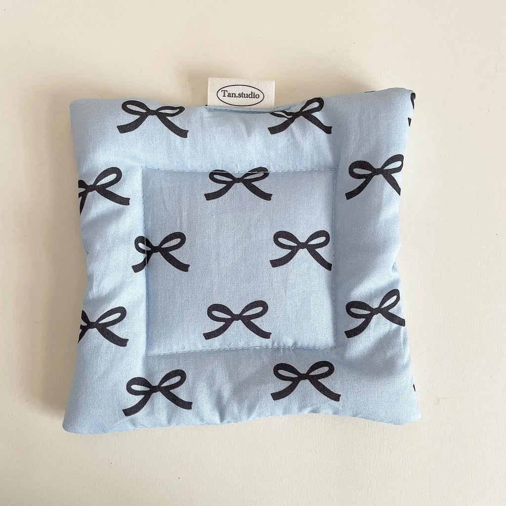 Coquette Bow Coasters Double Thickened Fabric Girl Heart Tableware Mats Sweet