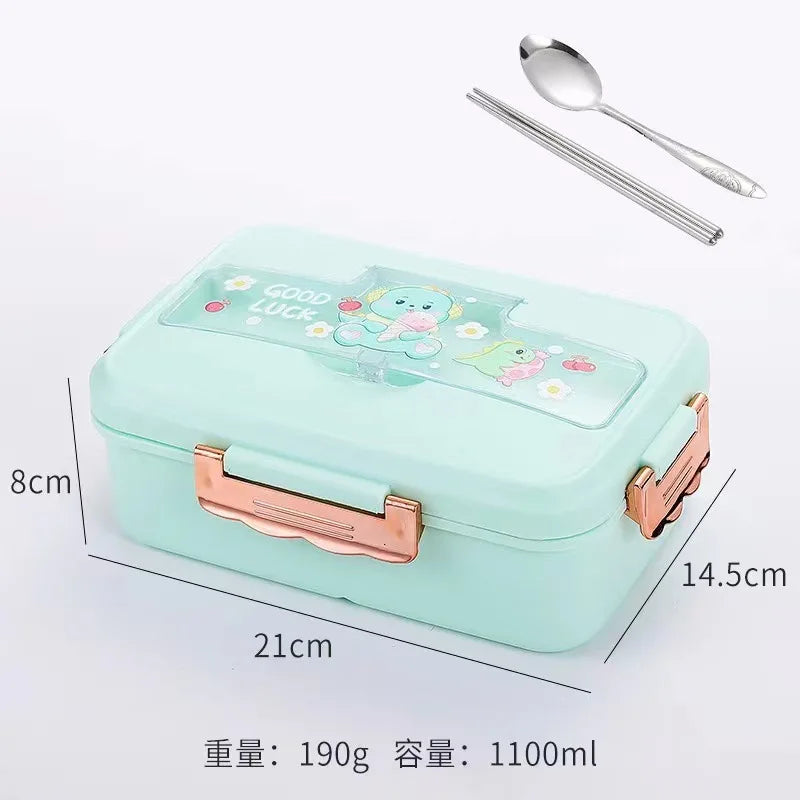Cute Lunch Box for Kids With Compartments Bento Lunchbox School Child Leakproof