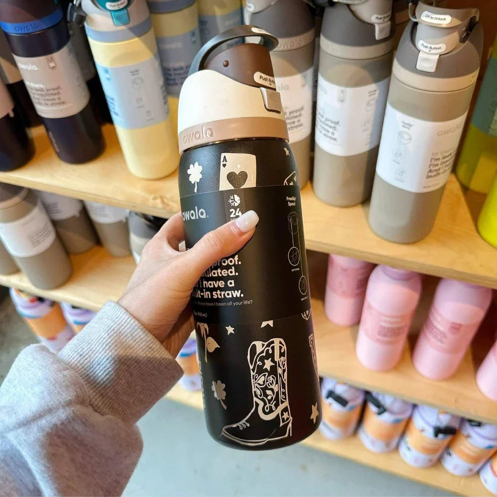 Insulated Stainless Steel  Cup Water Bottle with Straw, BPA-Free Sports Water Bottle, Great for Travel 32 Oz