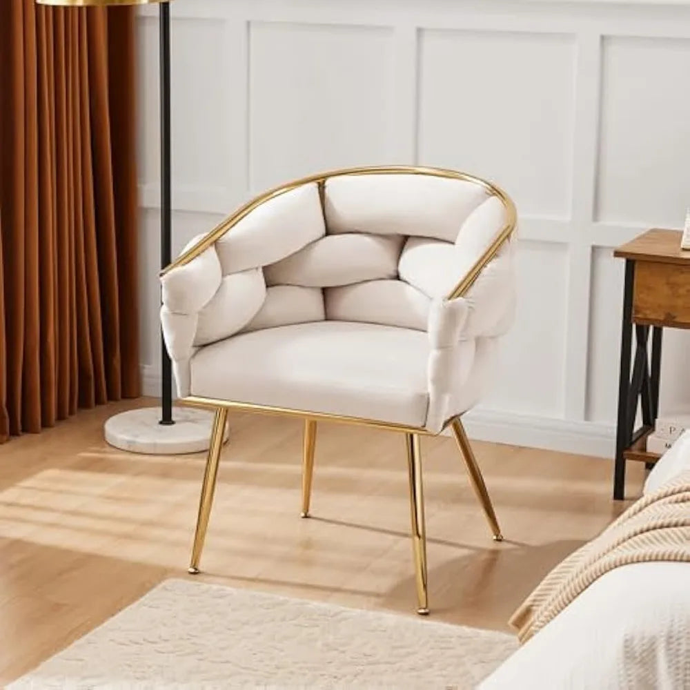 Mid Century Modern Accent Lounge Chair 400 LB Weight Capacity Industrial-Strength Metal Legs Luxury Upholstery Soft Cushion