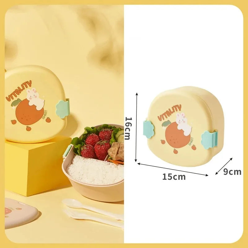 Bento Lunch Box for Kids Kawaii Cartoon Students Sandwich Snack Food Box Fruit Container Portable Picnic Fresh Box