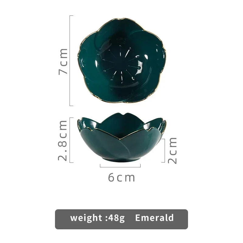 Kawaii Japanese Sakura Ceramic Dish Cherry Blossom Plate Sauce Dish Flower Bowl