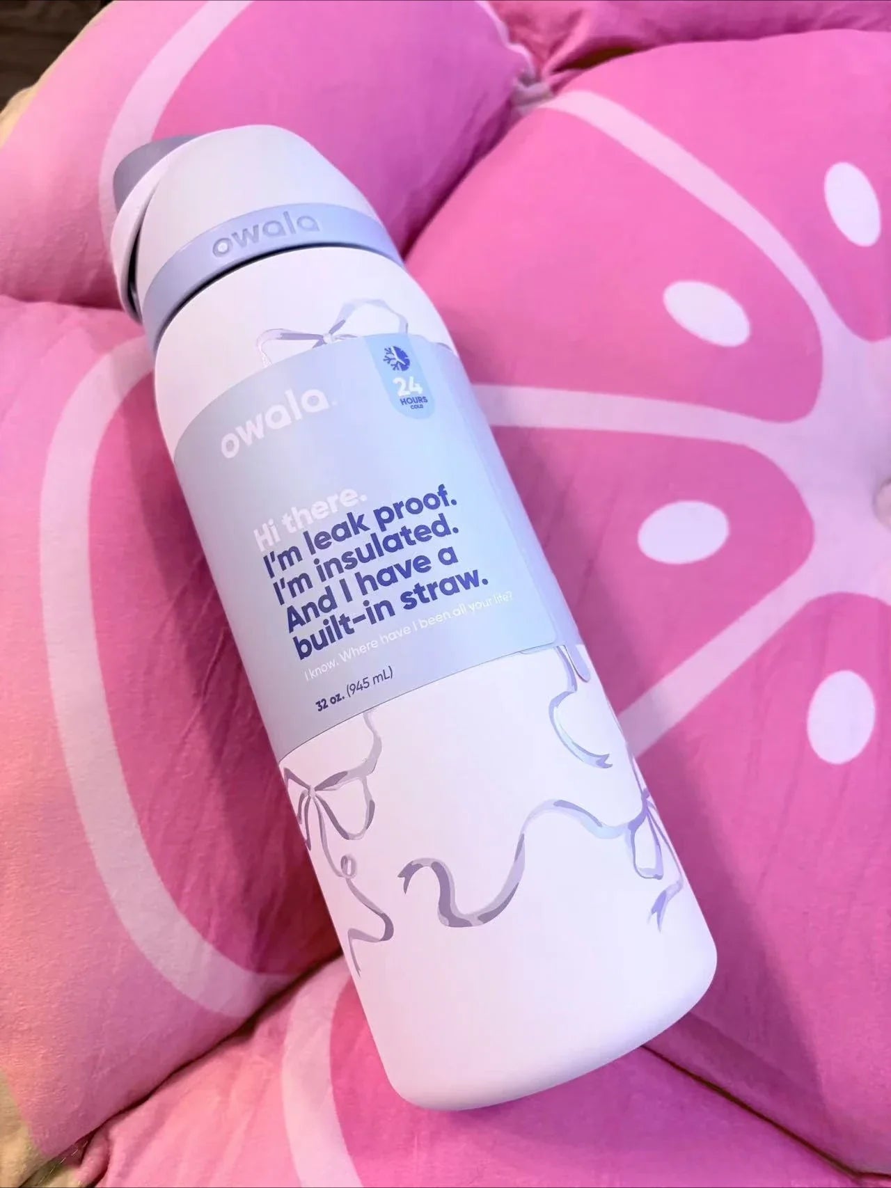 Insulated Stainless Steel  Cup Water Bottle with Straw, BPA-Free Sports Water Bottle, Great for Travel 32 Oz