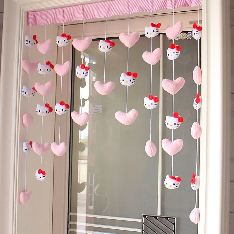 New Sanrio Kawaii Hello Kitty Kuromi My Melody Door Curtain Cute Bathroom Decoration Bedroom Curtain Accessories