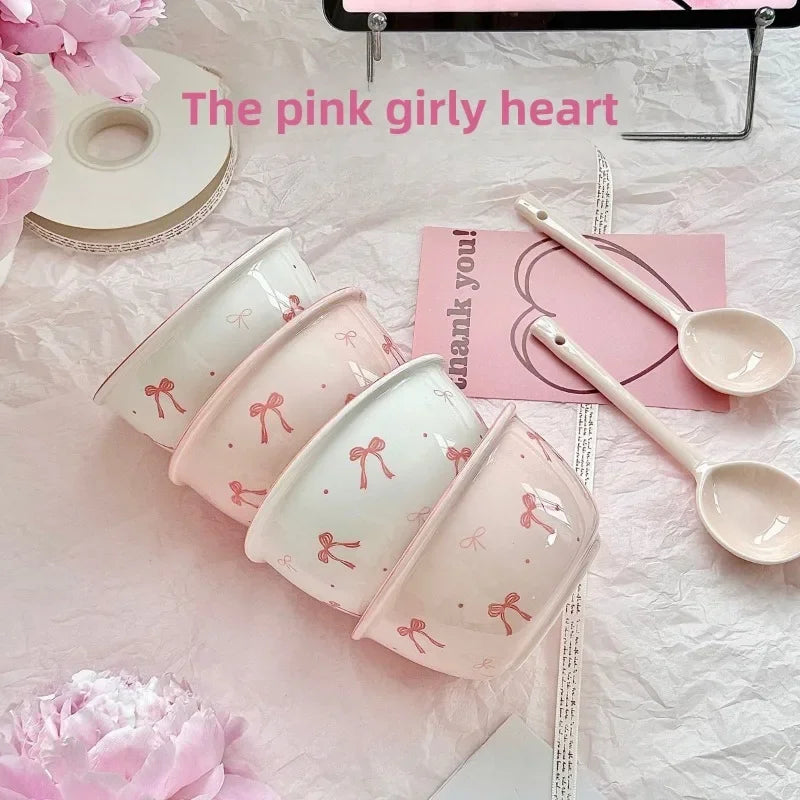 Coquette Bow Bowls and Plate
