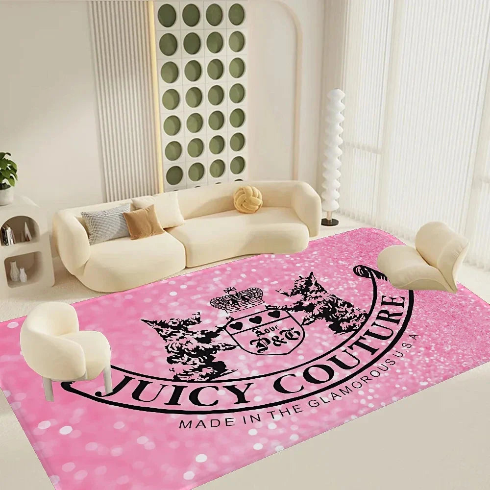 Juicy Couture Floor Mat Rectangle Anti-slip Home Soft Rug