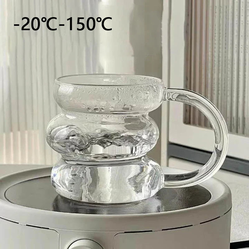 Clear Heat Resistant Glass Coffee Mug