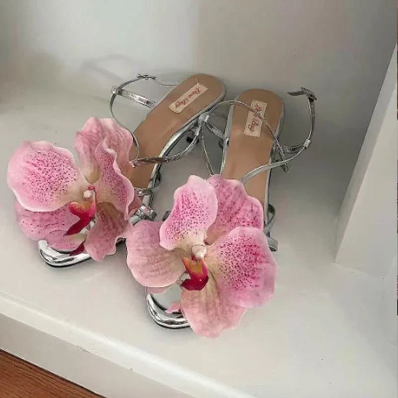 Summer Exquisite Butterfly Magnolia Flowers Holiday Casual Style Sandal
