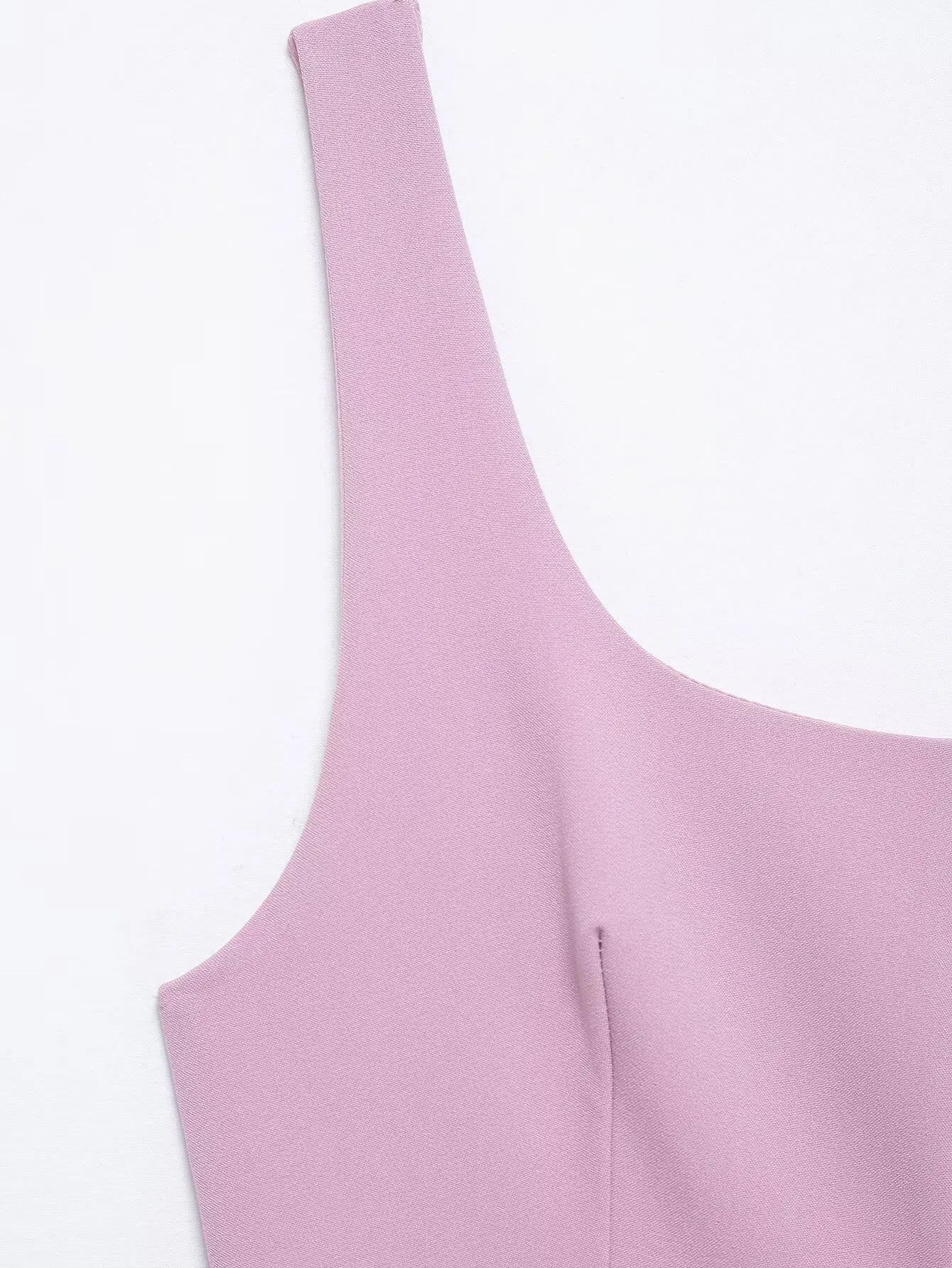 Elegant Women Solid Pleated Mini Dress Square Collar Backless Folds Slim Dress Fashion Sleevelesss