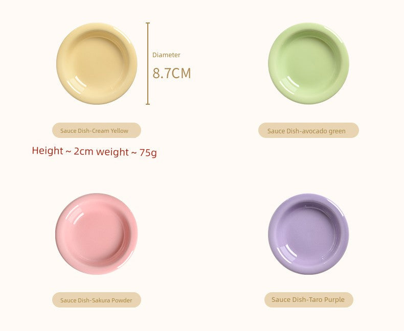 Gentle Lighting Dining Cream Style Ceramic Small Plate