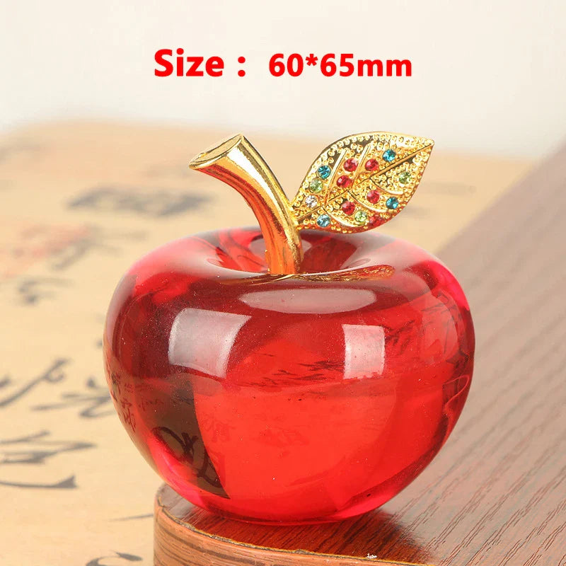 Crystal Fruit Decor - Peach, Grape, Apple, And Persimmon Ornaments