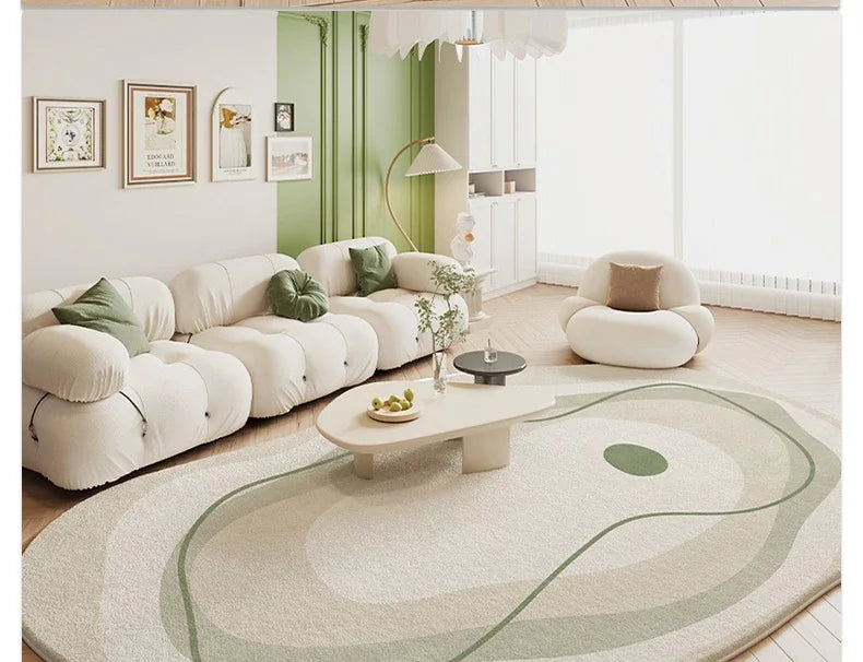 Imitation Cashmere Style Carpet Living Room Shaped Bedroom Irregular Bedside Rug