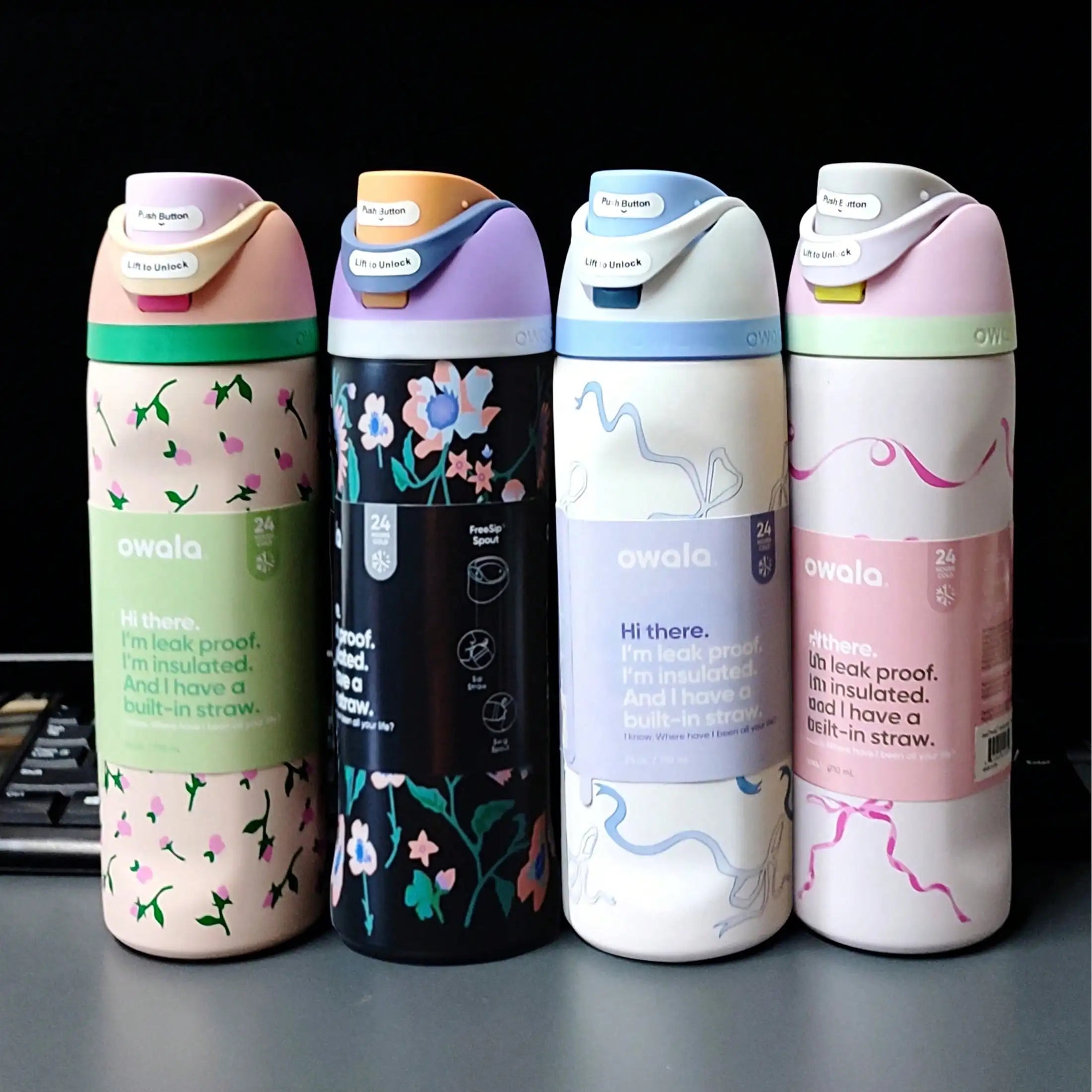 Insulated Stainless Steel  Cup Water Bottle with Straw, BPA-Free Sports Water Bottle, Great for Travel 32 Oz