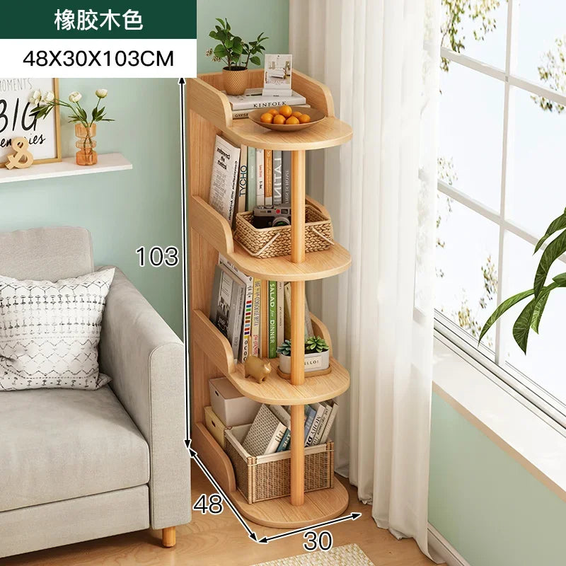 Side Table Ultra Narrow Book Shelf Creative Shelves Sofa Side Rack Bookcase